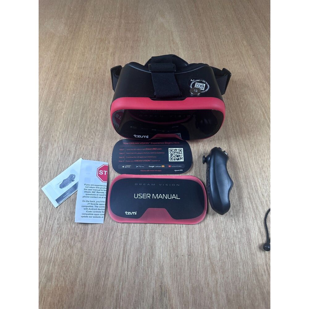 Tzumi Dream Vision VR Headset w/ Controller, Manuals & Bag – Used Once
